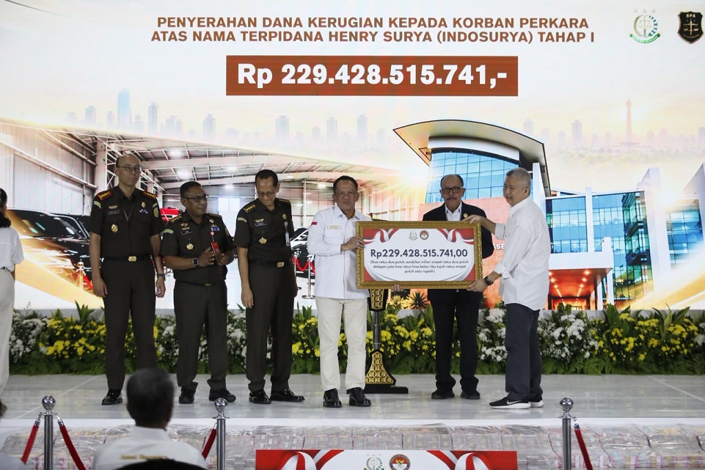 BPA Kejaksaan Salurkan Ganti Rugi Korban KSP Indosurya Tahap I Senilai Rp229,4 Miliar