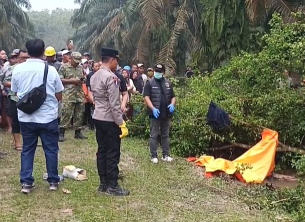 Asahan Gempar! Mayat Pria Dalam Karung Ditemukan di Parit Kebun Sawit