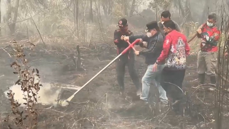Padamkan Bara Api di Gambut, Satgas Karhutla Kotim Gunakan Metode Suntik Air