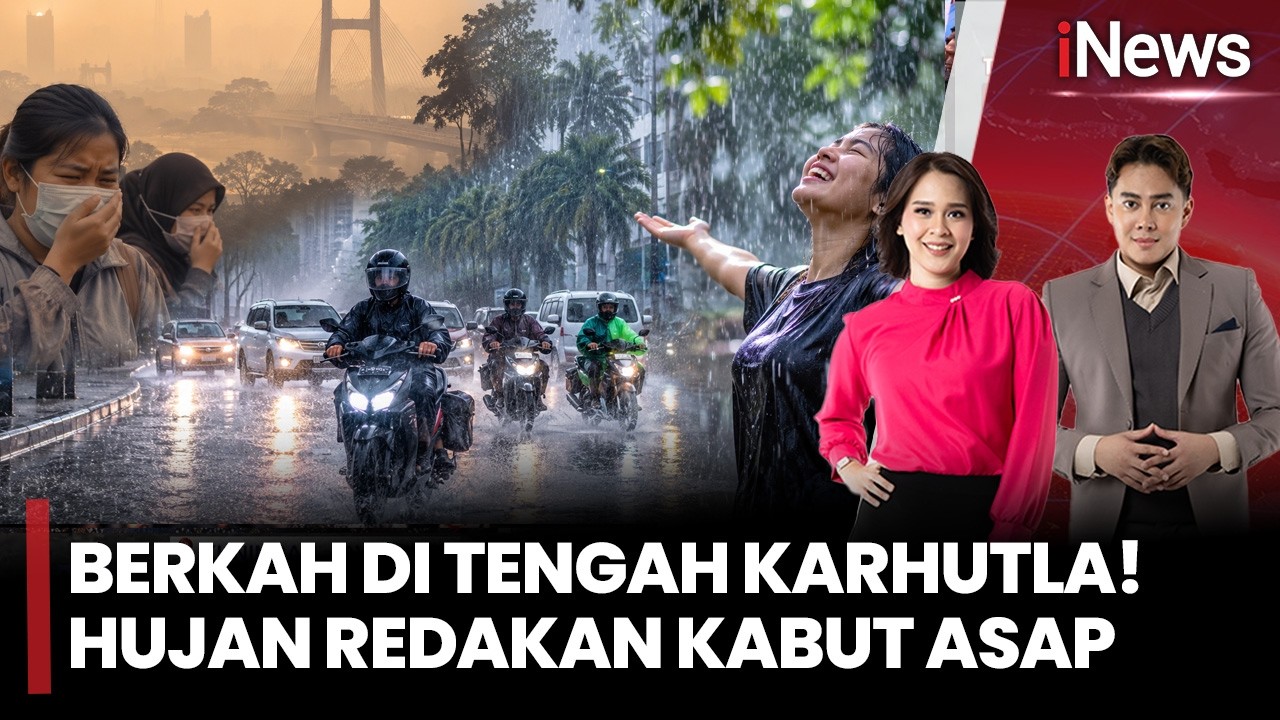 Kabut Asap di Palangkaraya Menipis Usai Diguyur Hujan Deras Dua Jam