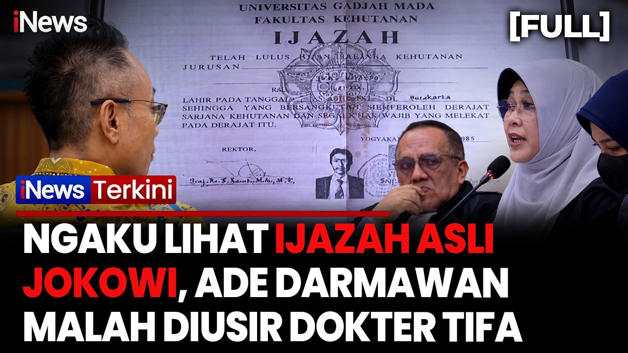 Panas! Dokter Tifa Cecar Saksi Ade Darmawan di PN Jaktim Soal Keabsahan Ijazah Jokowi