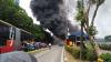 Pintu Gerbang Tol Pejompongan Terbakar, Lalin Tersendat