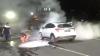 Mobil Terbakar di Jalan Pahlawan Madiun, Pengemudi Panik Minta Tolong Warga