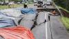 Penampakan Jalan Tol Cipali KM 122 Ambles Ditutup Terpal - Bagian 3