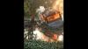 Masuk Parit, Bus Sinar Mandiri Rute Surabaya-Semarang Terbakar di Lamongan 