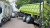 Truk Pengangkut Kerikil Tergelincir di Jalan Puspiptek Tangsel hingga Menutup Satu Jalur 