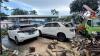Pajero Sport Ringsek Tertimpa Pohon Sengon di Parkiran RS Pelni Petamburan