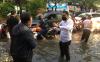 Hujan Deras, Ruas Jalan Protokol Kota Surabaya Terendam Banjir 