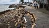 Jalan Penghubung Buton-Kota Baubau Putus Diterjang Gelombang Tinggi