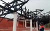 Atap Tribun Stadion Mutiara Asahan Rontok Diterjang Angin Puting Beliung
