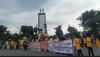Puluhan Mahasiswa Demo Tolak Penambangan Batu Andesit di Desa Wadas