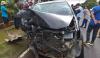 Adu Kambing Minibus vs Pick Up di Bangka Selatan, 6 Orang Terluka