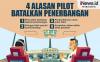 Infografis 4 Alasan Pilot Batalkan Penerbangan