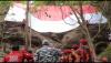 Bendera Merah Putih Raksasa Dikibarkan di Atas Tebing Batu Gedogan Ciwado Indramayu