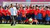 Presiden Jokowi Main Bola bersama Anak-Anak saat Peluncuran Papua Football Academy