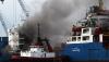Kapal Kargo Terbakar di Pelabuhan Tanjung Perak - Bagian 1