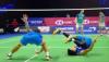 Detik-detik Smash Marcus Gideon Bikin Ganda Jepang Akira Koga Terjungkal di Denmark Open 2022