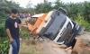 Jembatan Patah, Truk Pengangkut CPO Masuk ke Sungai hingga Timbulkan Kemacetan