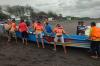 Perahu Nelayan Kulonprogo Terbalik Diterjang Gelombang saat Melaut di Pantai Trisik