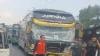 Bus Rombongan Jamaah Calon Haji asal Pamekasan Kecelakaan di Jalan Raya Tanah Merah