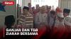 Ribuan Santri Sambut Ganjar Pranowo dan TGB saat Ziarah ke Makam Zainudin Abdul Madjid