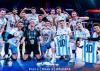 Timnas Voli Argentina Selebrasi Bawa Jersey Messi usai Hajar Prancis di VNL 2023