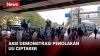 Penampakan Ribuan Buruh Long March dari Perempatan Cempaka Putih
