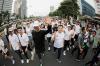 Momen HT dan Ganjar Pranowo Jalan Pagi Bareng di Kawasan CFD Jakarta