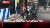 Pengendara Motor Nekat Terobos Lampu Merah Kebayoran Baru, Tabrakan dan Tak Sadarkan Diri