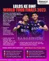 Infografis Bagas/Fikri Lolos ke BWF World Tour Finals 2023