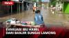 Sungai Lamong Mojokerto Meluap, Ibu Hamil Dievakuasi di Tengah Banjir