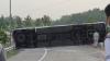Bus Terguling di Km 73 Tol Cipali Purwakarta Angkut 18 Orang dari Yogyakarta ke Bogor