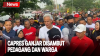 Capres Ganjar Pranowo Disambut Pedagang dan Warga di Pasar Rakyat Kebon Agung