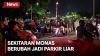 Berbondong-bondong ke Car Free Night, Sekitaran Monas Mendadak Berubah Jadi Parkir Liar 