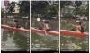Viral Seorang Siswa di Jakarta Pulang Sekolah Kayuh Perahu Guna Hindari Macet