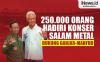 Infografis 250.000 Orang Hadiri Konser Salam Metal di GBK Dukung Ganjar-Mahfud