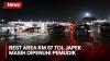 Suasana Rest Area Km 57 Tol Japek Masih Dipenuhi Pemudik saat Malam Takbiran