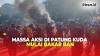 Demo Sengketa Pilpres, Massa Aksi di Patung Kuda Mulai Bakar Ban