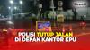 Jelang Pengumuman Hasil Pemilu 2024, Polisi Tutup Jalan di Depan Gedung KPU Jakarta Pusat