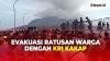 Momen Dramatis saat KRI Kakap Evakuasi Ratusan Warga Terdampak Erupsi Gunung Ruang