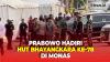 Momen Prabowo Hadiri HUT Bhayangkara ke-78 di Monas usai Jalani Operasi Kaki
