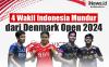 Infografis 4 Wakil Indonesia Mundur dari Denmark Open 2024