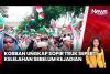 Massa Gelar Aksi Damai di Grahadi Surabaya Suarakan Kemerdekaan Palestina