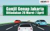 Infografis Ganjil Genap Jakarta Ditiadakan pada 28 Maret-7 April