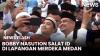 Bobby Nasution Bersama Wali Kota Rico Waas Salat Id di Lapangan Merdeka Medan