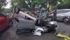 Avanza Pecah Ban Tabrak 2 Mobil hingga Terguling di Surabaya, 3 Orang Luka-Luka