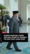 Momen Prabowo Pimpin Upacara Prasetya Perwira TNI dan Polri Tahun 2025