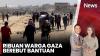 Ribuan Warga Gaza Berebut Bantuan dari Yordania dan UEA