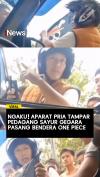 Ngaku Aparat Pria Tampar Pedagang Sayur Gegara Pasang Bendera One Piece