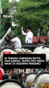 Di Tengah Lemparan Botol dan Sandal Bupati Pati Minta Maaf di Hadapan Pendemo